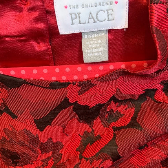 Rose Floral Red Dress - Picture 3 of 4